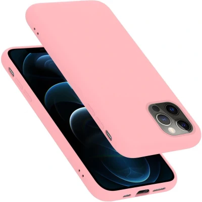 Afbeelding van Cadorabo Hoesje geschikt voor Apple iPhone 13 PRO MAX Case in LIQUID ROZE Beschermhoes TPU silicone Cover