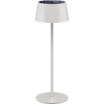Afbeelding van goobay led tafellamp op zonne energie, traploos dimbaar met touch bediening, draadloze batterij, voor binnen en buiten, IP44, 150 lm 3000 K, warmwit, USB C, wit / 73929