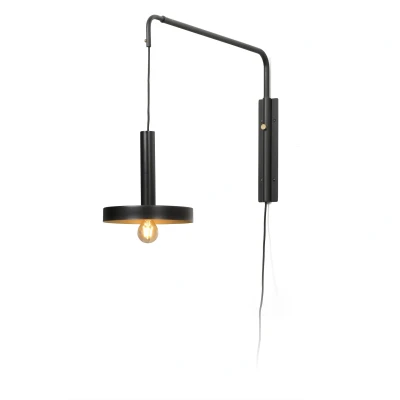 Afbeelding van FARO BARCELONA Wandlamp Whizz, zwart
