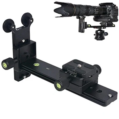 Afbeelding van Fotga L200 snelwisselplaat lens ondersteuning houder + rail slider voor lange focus telelens statief kogelkop DSLR camera