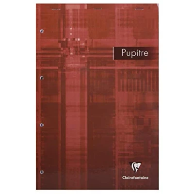 Afbeelding van Clairefontaine 66131C Set van 5 bureaublok met geniete kop A4+ 21x31,8 cm 160 grote ruiten uitscheurbare pagina&#039;s 90 g Wit papier gelamineerd karton kaft willekeurige kleur