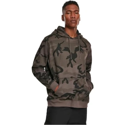 Afbeelding van Build Your Brand Heren capuchontrui Camo Hoody Hooded Sweatshirt voor mannen verkrijgbaar in 2 camouflage varianten, maten S 5XL, (dark camo), 5XL