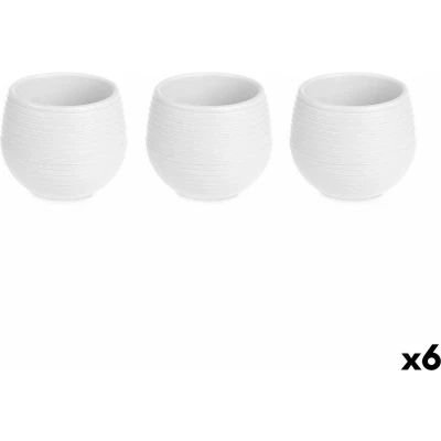 Afbeelding van Pottenset Wit Plastic 12 x 11 cm (6 Stuks)