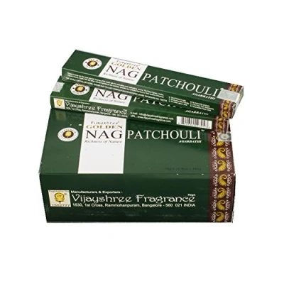 Afbeelding van Pamai Pai® 180g Golden Nag Champa Patchouli groene wierookstokjes wierook