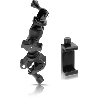 Afbeelding van MOJOGEAR A01 Bicycle Mount voor smartphone en GoPro Geschikt Fiets Motor Inclusief telefoonhouder Verstelbaar Zwart