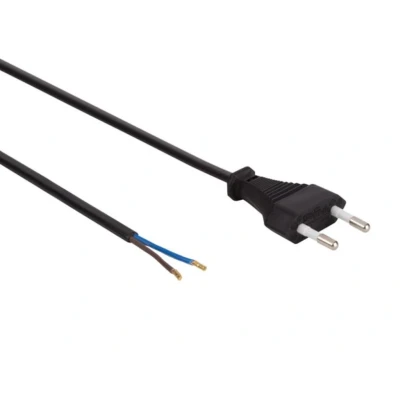Afbeelding van Voedingskabel Zwart Cee 7/16 Eurostekker + Uiteinden L=1.8 M H03Vvh2 F 2G0.75 mm