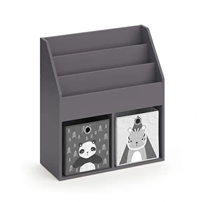 Afbeelding van Vicco Kinderboekenkast &quot;Luigi&quot;, Grijs, 72 x 79 cm met 2 vouwboxen opt.2