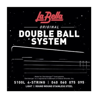 Afbeelding van La Bella bas snaren 40 095 Double Ball Steenberger Headless 4saitig Snarenset voor 4 string basgitaar