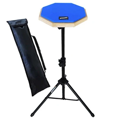 Afbeelding van Keepdrum DP BL set Practice Pad blauw met oefenpadstandaard en tas