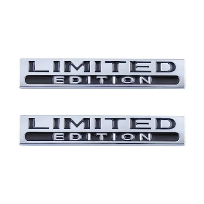 Afbeelding van 2 Stks Limited Edition Embleem Voor Auto Badge Decal Kofferbak Achtersticker (Zilver Zwart)