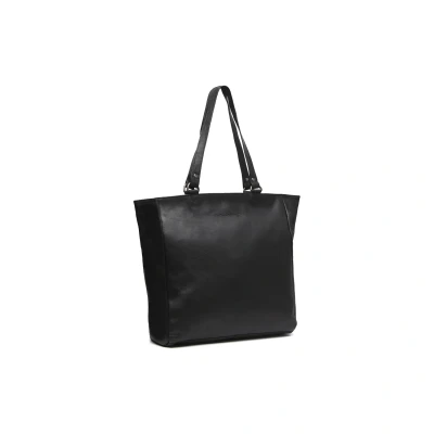 Afbeelding van Shopper large BERLIN Cow wax pull up Zwart
