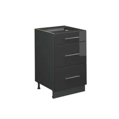 Afbeelding van Vicco Onderkast keuken, Fame Line, antraciet hoogglans, 50 cm, zonder werkblad
