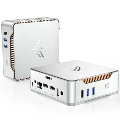Afbeelding van NiPoGi GK3 Plus Mini PC, 12th Gen Intel Alder Lake N95 Prozessor (bis zu 3,40GHz) Computer Windows 11 Pro, 16GB RAM 512GB ROM Business Desktop 2X HDMI+VGA/WiFi 5/BT 4.2/Gigabit Ethernet