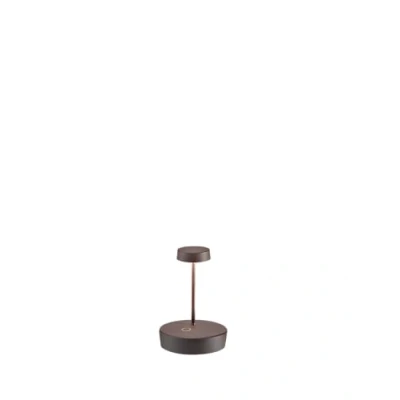 Afbeelding van Zafferano, Swap Mini Lamp, Oplaadbare Draadloze Tafellamp met Aanraakbediening, Geschikt voor Binnen en Buiten, Stapsdim, 2200 3000 K, Hoogte 14.8 cm, Kleur Corten
