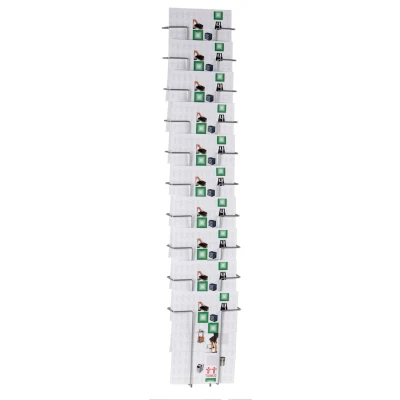 Afbeelding van Folderhouder Zilver voor 10 x A4 wandmontage