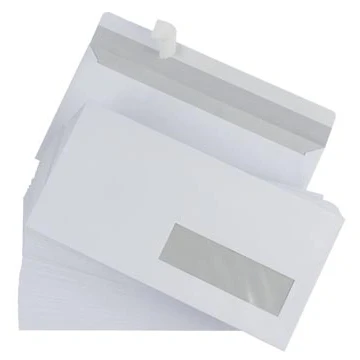 Afbeelding van Gallery Enveloppen Ft 110 X 220 Mm, Venster Rechts, Stripsluiting, Doos Van 500 Stuks