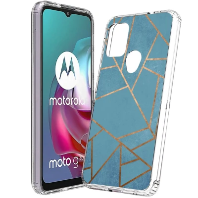 Afbeelding van Motorola Moto G30 Hoesje Siliconen en TPU (zacht) iMoshion Softcase/Backcover Blauw Telefoonhoesje