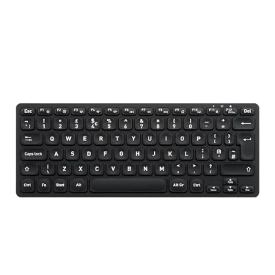 Afbeelding van Perixx PERIBOARD 732B Draadloos 2,4 GHz Mini toetsenbord met achtergrondverlichting, X type Schaartoetsen, witte UK QWERTY, zwart