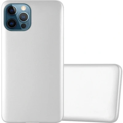 Afbeelding van Cadorabo Hoesje geschikt voor Apple iPhone 12 / PRO in METALLIC ZILVER Beschermhoes gemaakt van flexibel TPU silicone Case Cover