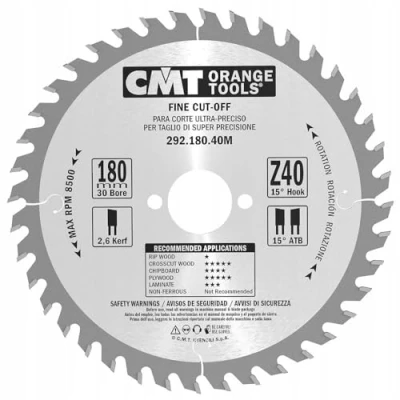 Afbeelding van CMT 292.180.40M HW Cirkelzaagblad 180 x 30 40T Hout