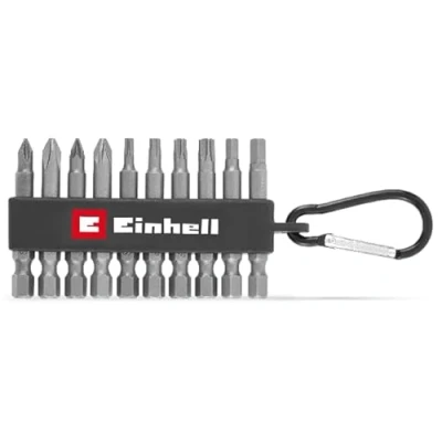 Afbeelding van Einhell Karabiner Bit Set 10tlg 118623 Bitset 1/4 (6.3 mm), PH, PZ, Torx, Zeskant
