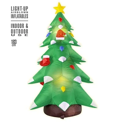 Afbeelding van &quot;Opblaasbare kerstboom Feestdecoratievoorwerp One size&quot;