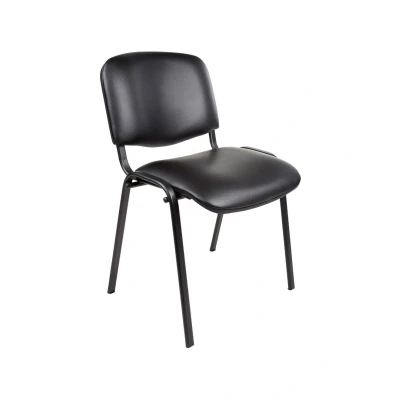 Afbeelding van Vergaderstoel of conferentiestoel basic zwart frame zonder armleuningen kunstleer