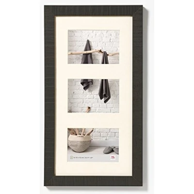 Afbeelding van walther design fotolijst zwart 3x 10x15 cm galerij met passe partout, home houten lijst HO315B
