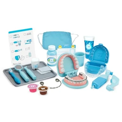 Afbeelding van Melissa &amp; Doug Super Smile Tandarts speelset met speelgoedgebit en tandartsinstrumenten (26 delig)