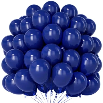 Afbeelding van Teselife Marine Blauwe Ballonnen, 100 Stuks 12 Inch Mat Latex Marineblauwe Feest Ballonnen Voor Mannen Jongens Verjaardag Union Jack Jubileum Bruiloft Verloving Afstudeer