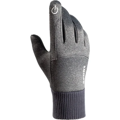 Afbeelding van Tech Fleece handschoenen grijs Waterdichte Touchscreen winter Scooter / Fiets Wandelen Heren en Dames Sport Maat L Sinterklaas Kerst