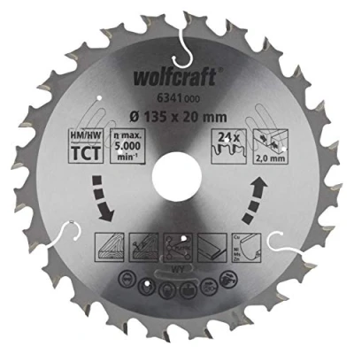 Afbeelding van Wolfcraft Handcirkelzaagblad voor draadloze handcirkelzagen 20 mm 1,8 135 5.000 RPM