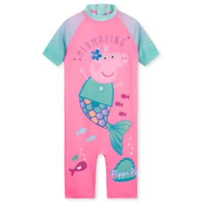 Afbeelding van Peppa Pig badpak voor meisjes, eendelig, 2 6 jaar, kostuum zee, zwemmen, strand, neopreenpak, Roze, 3 4 Jaar