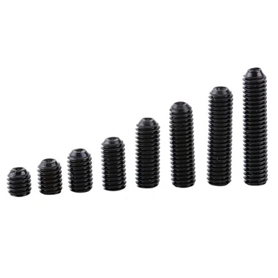 Afbeelding van Pack de 200pcs M3 Écrous Hexagonaux en Acier au Carbone Hex Grub Vis Set Tasse Point Machine Assortiment Kit