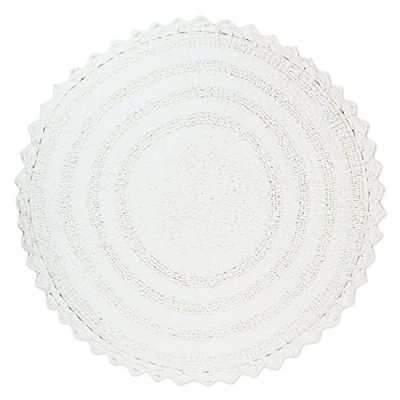 Afbeelding van DII Crochet Collection Omkeerbare Badmat, rond, 27,5 cm diameter, wit