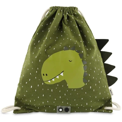 Afbeelding van Trixie Mr. Dino Drawstring Bag green Kindertas Schooltas