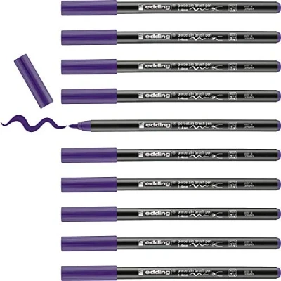 Afbeelding van edding 4200 porcelein brushpen violet 10ST 1 4 mm / 4200008