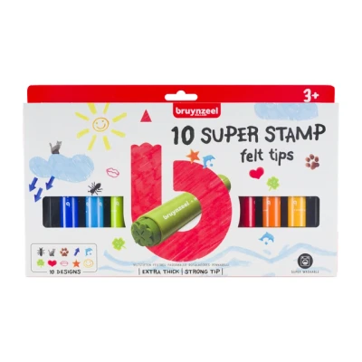 Afbeelding van Stempelstift Bruynzeel Kids super set à 10 stuks assorti