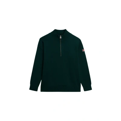 Afbeelding van Superdry Slouchy HALF ZIP Trui, Dames, Maat: 40, Darkest pine green