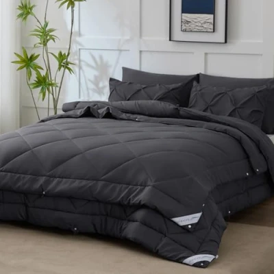 Afbeelding van WAVVE dekbed 240 x 220 cm, 4 seizoenen, 2 delig, grijs zomerdekbed cm 150 g/m² + voor het hele jaar 300 = winterdekbed 450 g/m², ademend vier