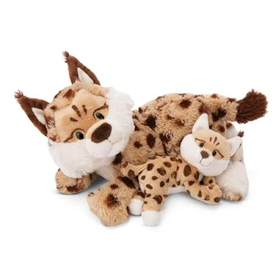 Afbeelding van NICI Wild Friends knuffel lynx moeder 40 cm &amp; kind 20 schattige knuffels om mee te knuffelen, spelen en van houden, duurzaam geproduceerde 49812