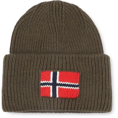 Afbeelding van Napapijri Evei Muts Groen Heren Wol Suitable Herenkleding