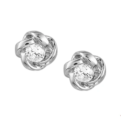 Afbeelding van Oorknoppen Dolfijn Zilver Gerhodineerd Glanzend 7.5 mm x 6.5