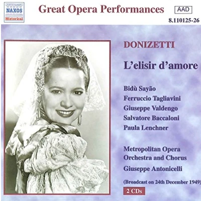 Afbeelding van Ferruccio Tagliavini, Metropolitan Opera Orchestra And Chorus Donizetti: L&#039;Elisir d&#039;Amore (2 CD)