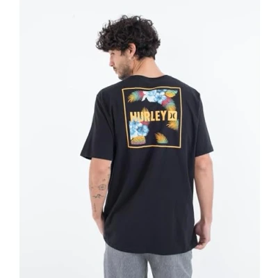 Afbeelding van Hurley T Shirt Korte Mouw Heren Everyday Four Corners Zwart