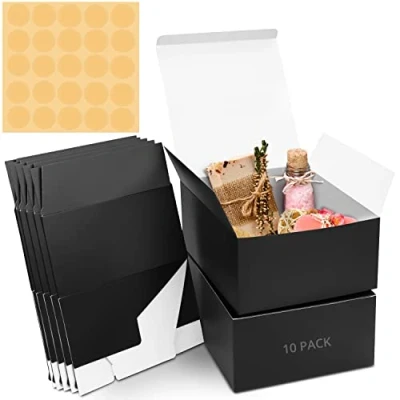 Afbeelding van Belle Vous Zwart Hobby Kado Dozen (10Pak) Doos Maat L20 x W20 H10cm Makkelijk in Elkaar te Zetten Presentaties Geschenk Presentjes Feestjes, Verjaardagen, Huwelijken, Vakanties