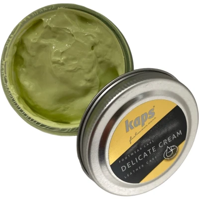 Afbeelding van Kaps Schoencreme schoensmeer verzorgt het leer en geeft glans (173) Zacht Groen 50ml