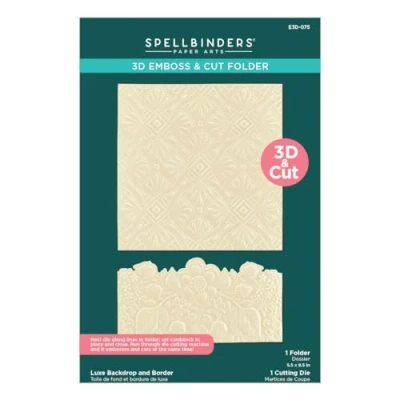 Afbeelding van Spellbinders Luxe Backdrop and Border 3D Emboss &amp; Cut Folder (E3D 075)