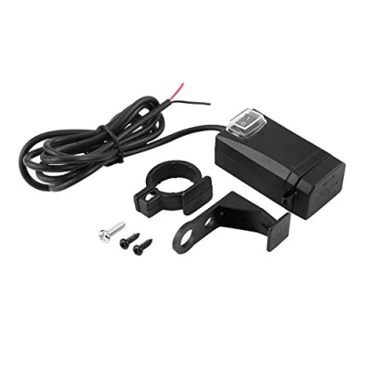 Afbeelding van Motorfiets USB oplader, waterdichte dubbele oplader voor mobiele telefoon met schakelaar+USB aansluiting motorfiets+oplader schakelaar motorfiets, 12