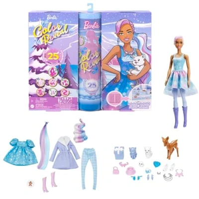 Afbeelding van Barbie color reveal adventskalender ActievandeDag Beste deals Dagdeal Dagaanbieding